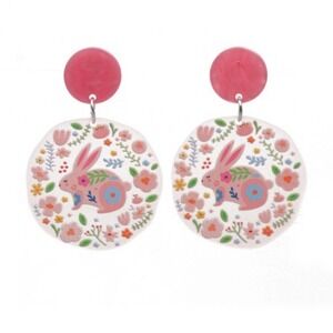 Sweet Bunny dangle acrylic earrings
